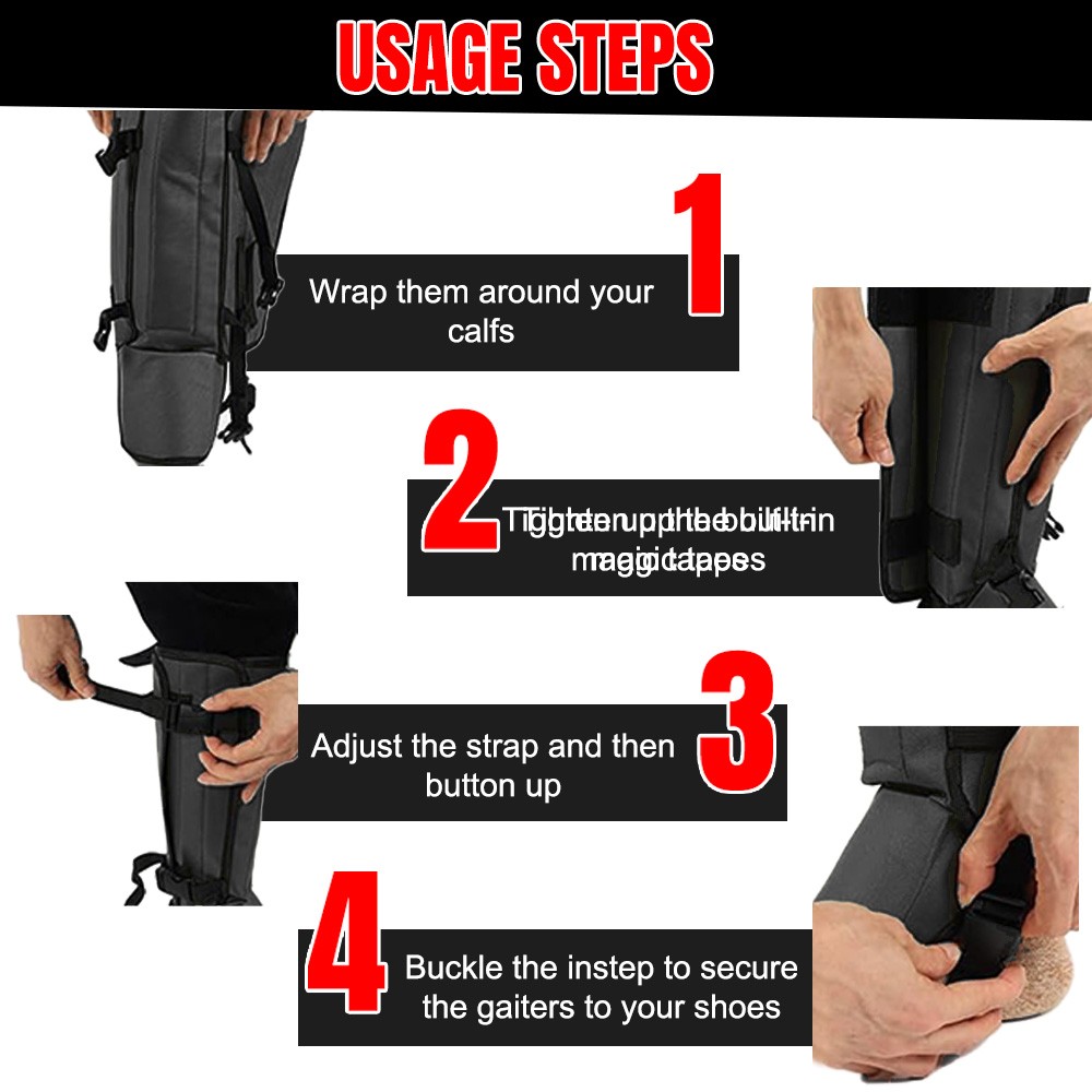 Snake Gaiters Waterproof Anti-Bite Lower Leg Guards Boots fr Men Hunting Hiking