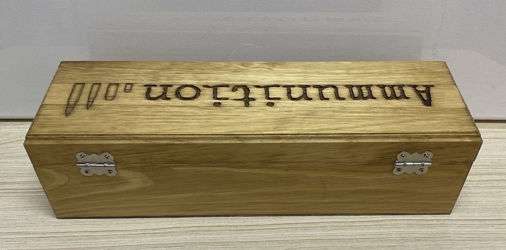 Wood Ammunition Ammo Box Custom Laser Engraved