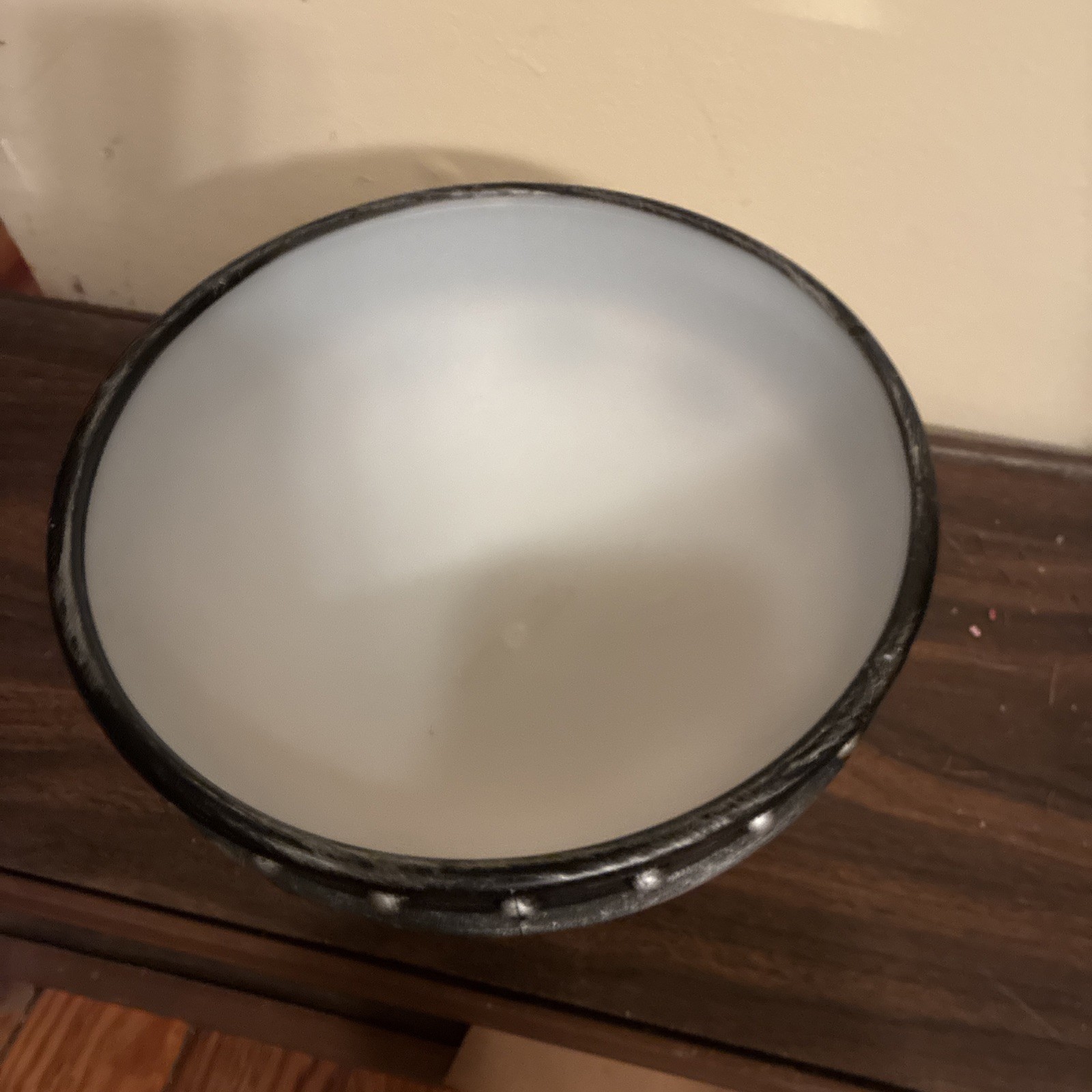 Gemmy Halloween Light Up Goth Pedestal Candy Bowl Red Flame Look Spooky!