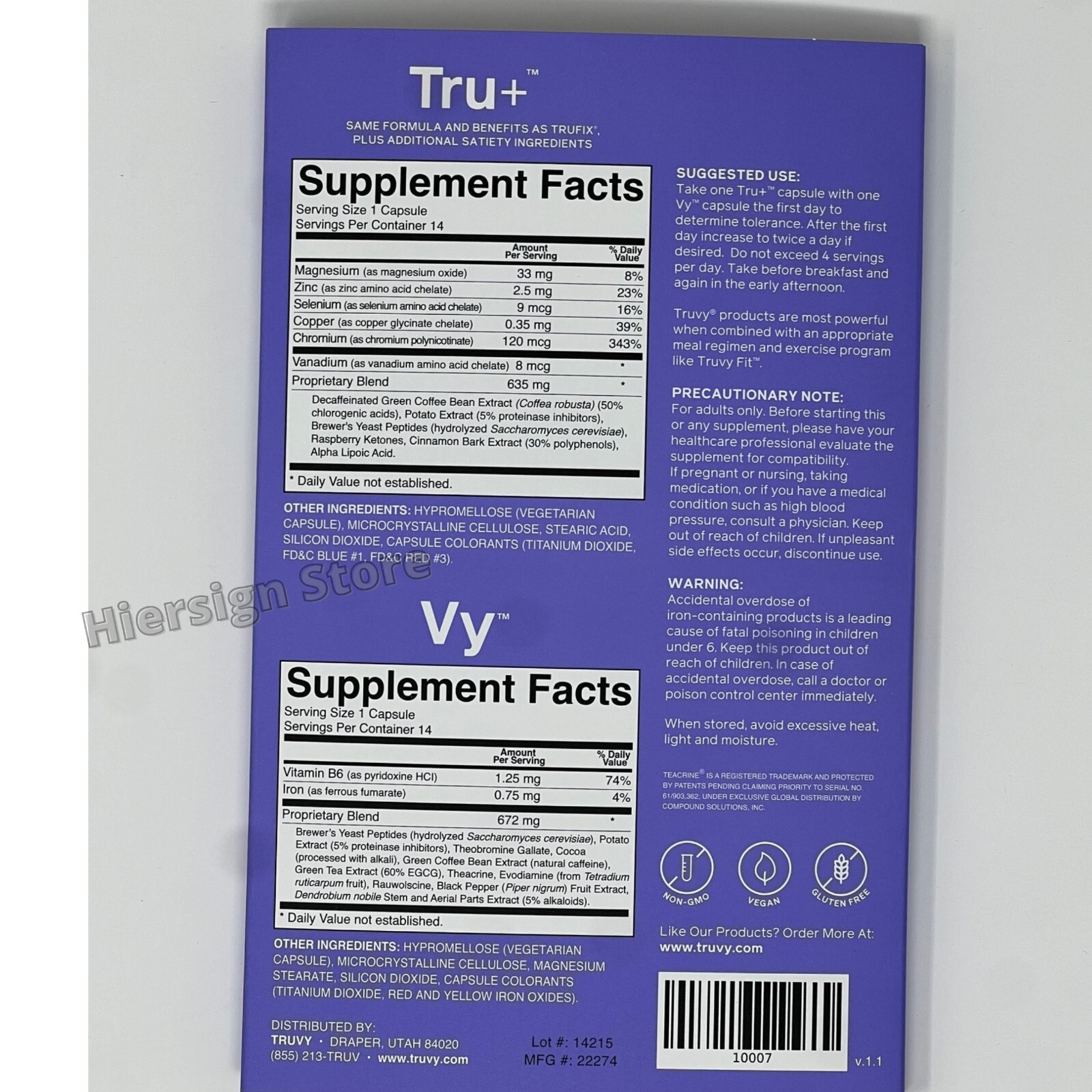 4 Week Tru + Vy Combo by TRUVY (*New* TruVision Formula) Weight Loss Supplement