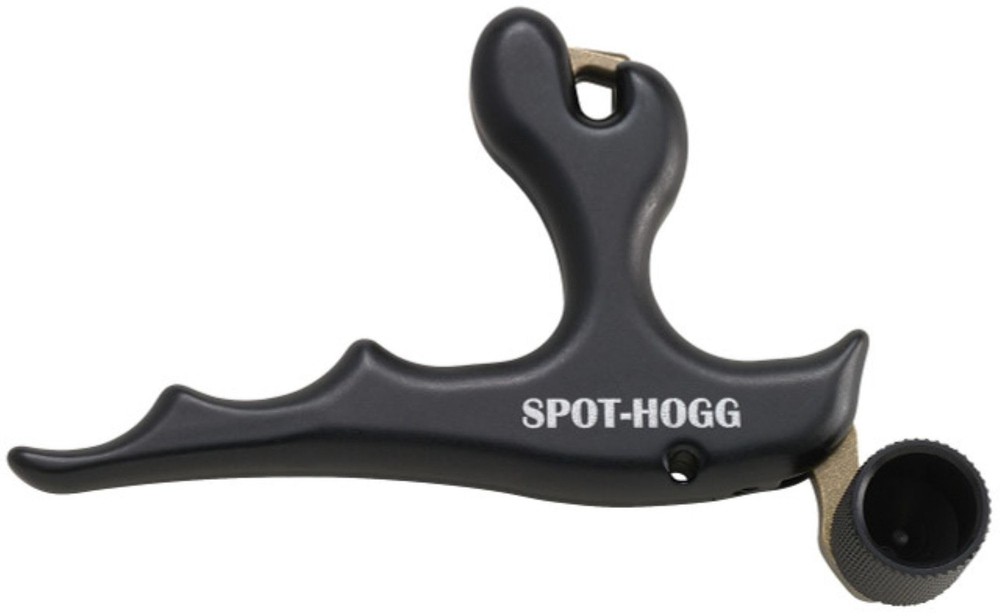 Ergonomic 4 Finger Black Release Aid For D Loop Bows Fast Trigger Auto Reload