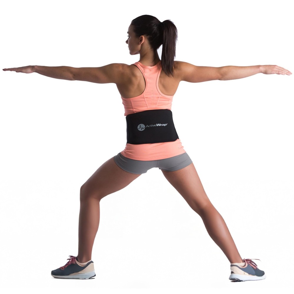 ActiveWrap Lower Back Ice Pack - Cold/Hot Therapy for Large/X-Large, Black