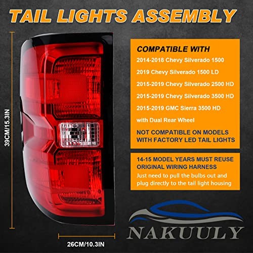 Tail Light Assembly Compatible With 2016-2019 Chevy 16-19 Right Passenger Side