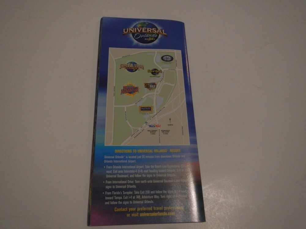 Universal Orlando vacation guide brochure 2007