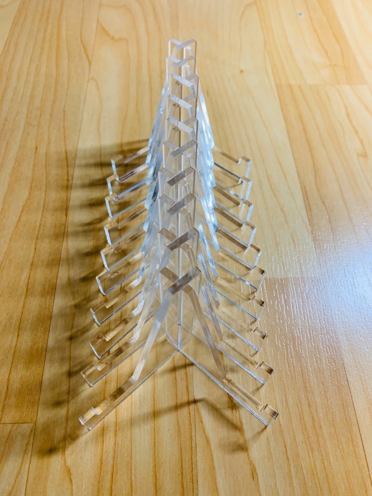 10 Pack Of (2pc) Clear Acrylic Display Stands