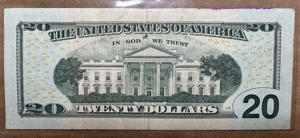 $20 BILL INK MARK ERROR RARE