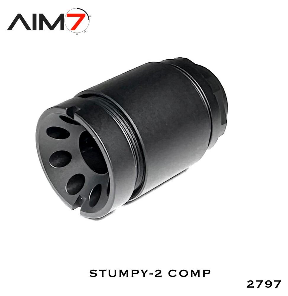 Aim7 STUMPY-2 9mm & 22LR & .40Cal Linear Comp 3 PCS muzzle brake