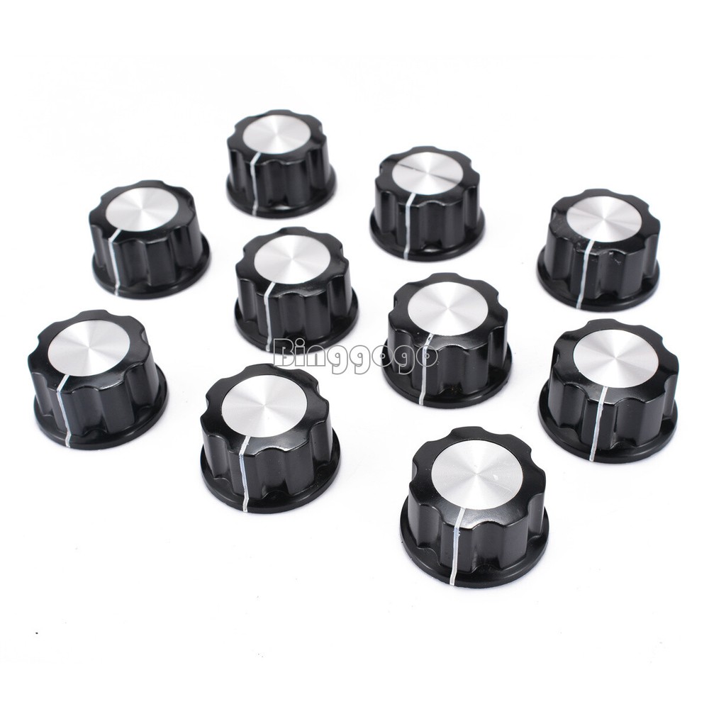 5PCS Adjustable 16mm Top 6mm Shaft Insert Turn Dia Potentiometer Rotary Knobs