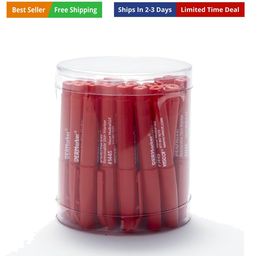 Mini EZ Removeable Ink Skin Marker Red 30 Pack
