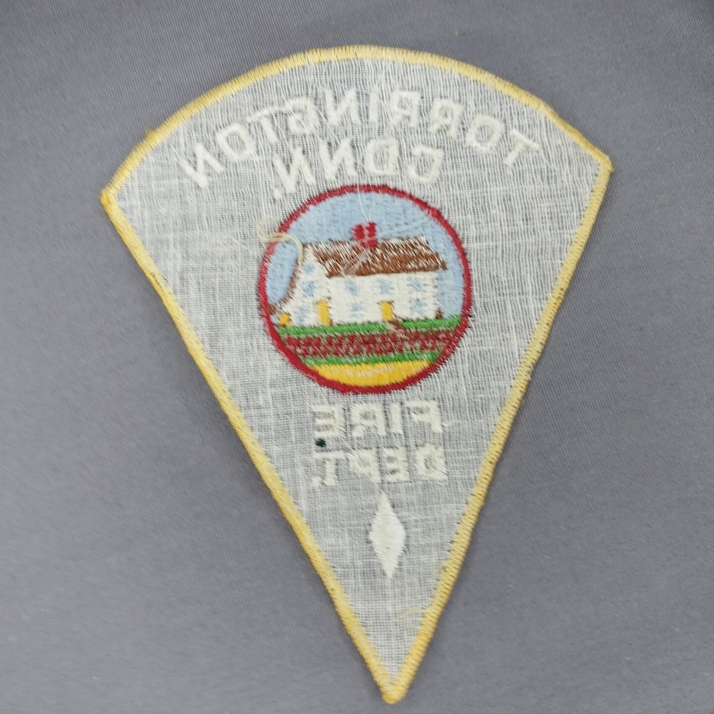 Torrington Conn. CT Connecticut Fire Dept. 6" Cheesecloth Patch