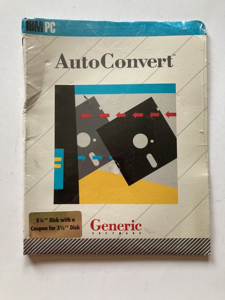 AutoConvert | Generic Software | 5.25" Floppy Disk | CADD | C5 Module | SEALED