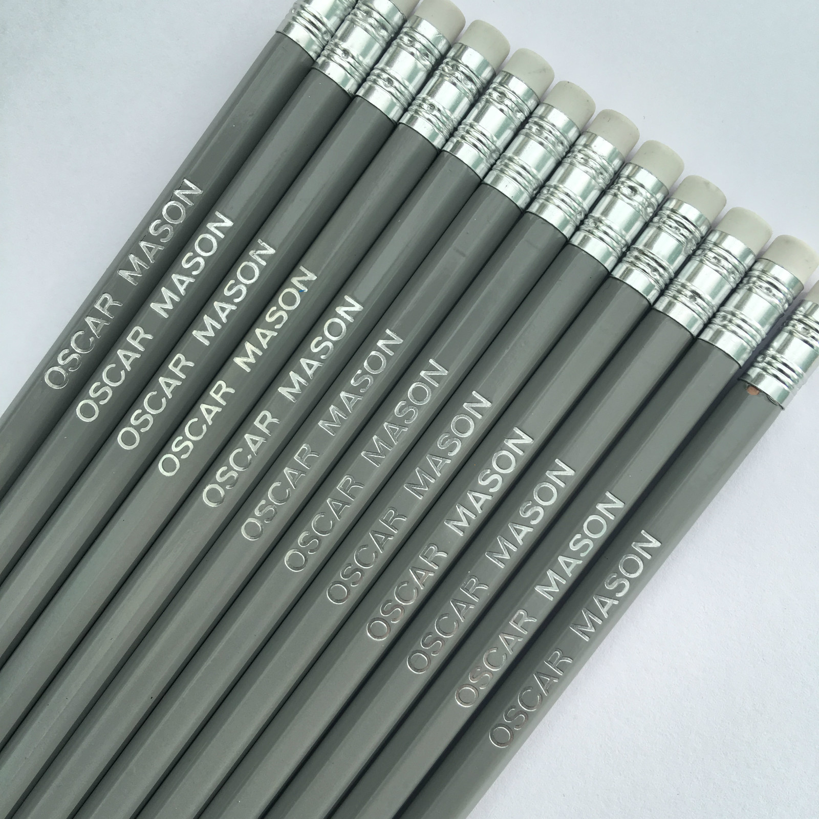 12 HB Pencils Personalised with Name - German Made High Quality Printed Pencils