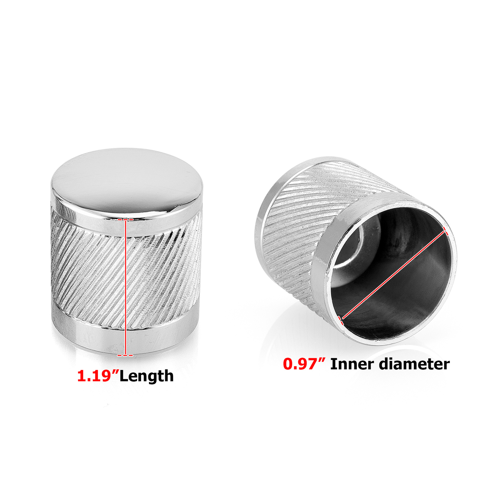 MOFUN 2pcs Chrome Docking Hardware Covers Kit For Harley Dyna Touring 1994-2024