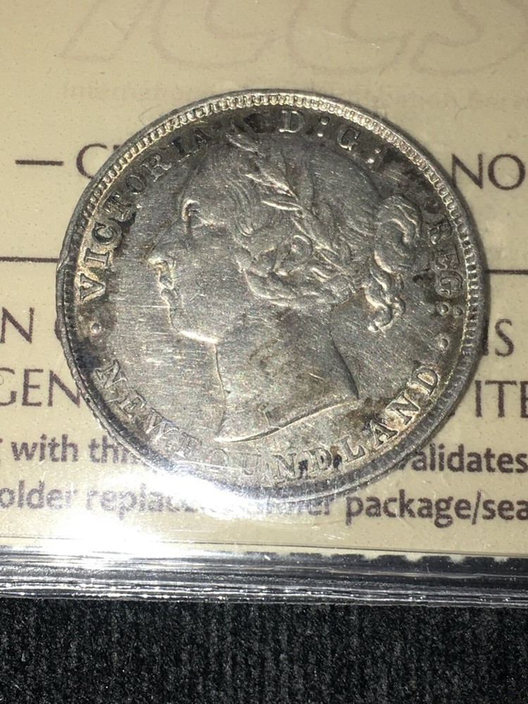 1900 ICCS Graded Newfoundland Twenty Cent **EF-45**