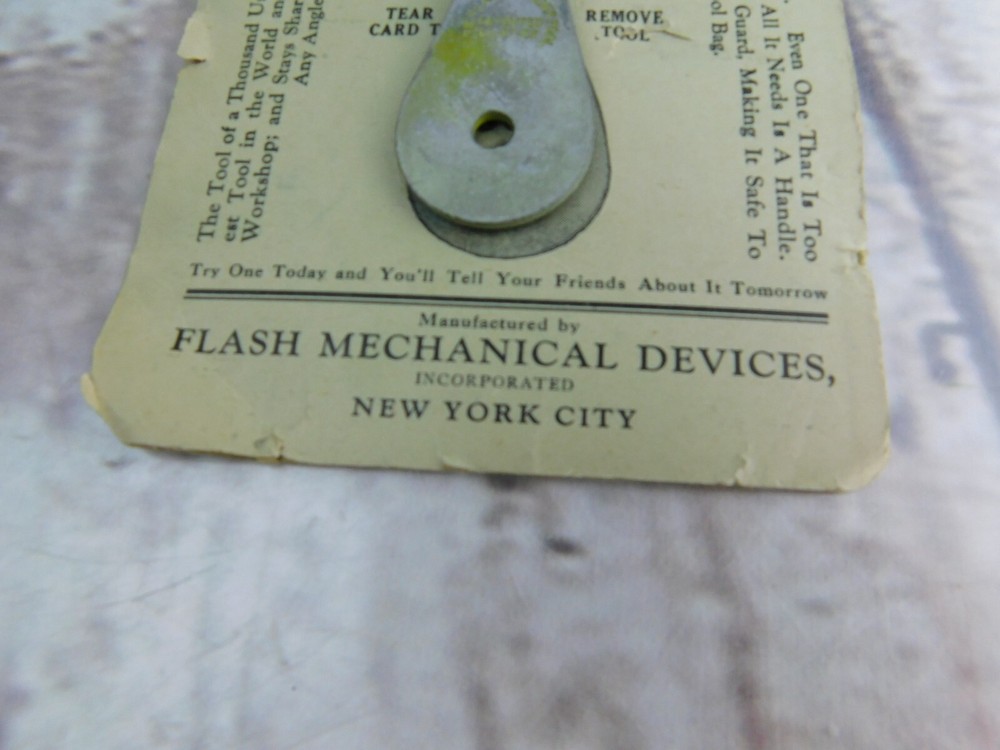 Vtg Flash Wonder Tool Flash Mechanical Devices New York Scraper