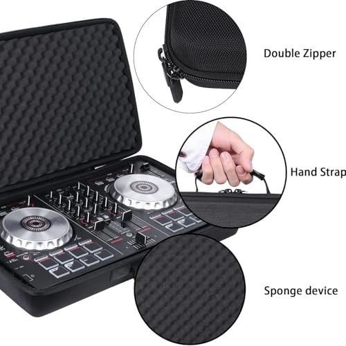 DJ Controller Hard Case, DJ Controller Storage Bag Portable Carrying Case for