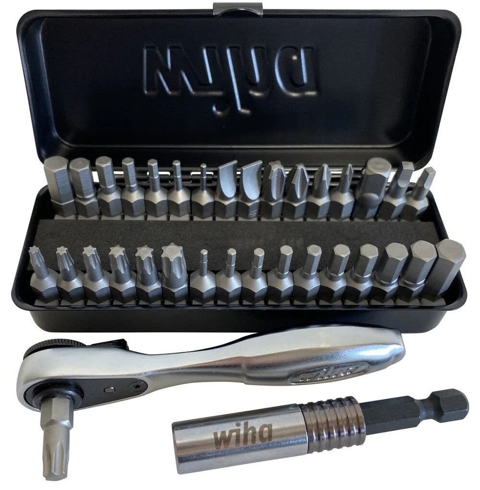 Wiha 1/4Inch Revs Ratchet And Bit Set 35Pc
