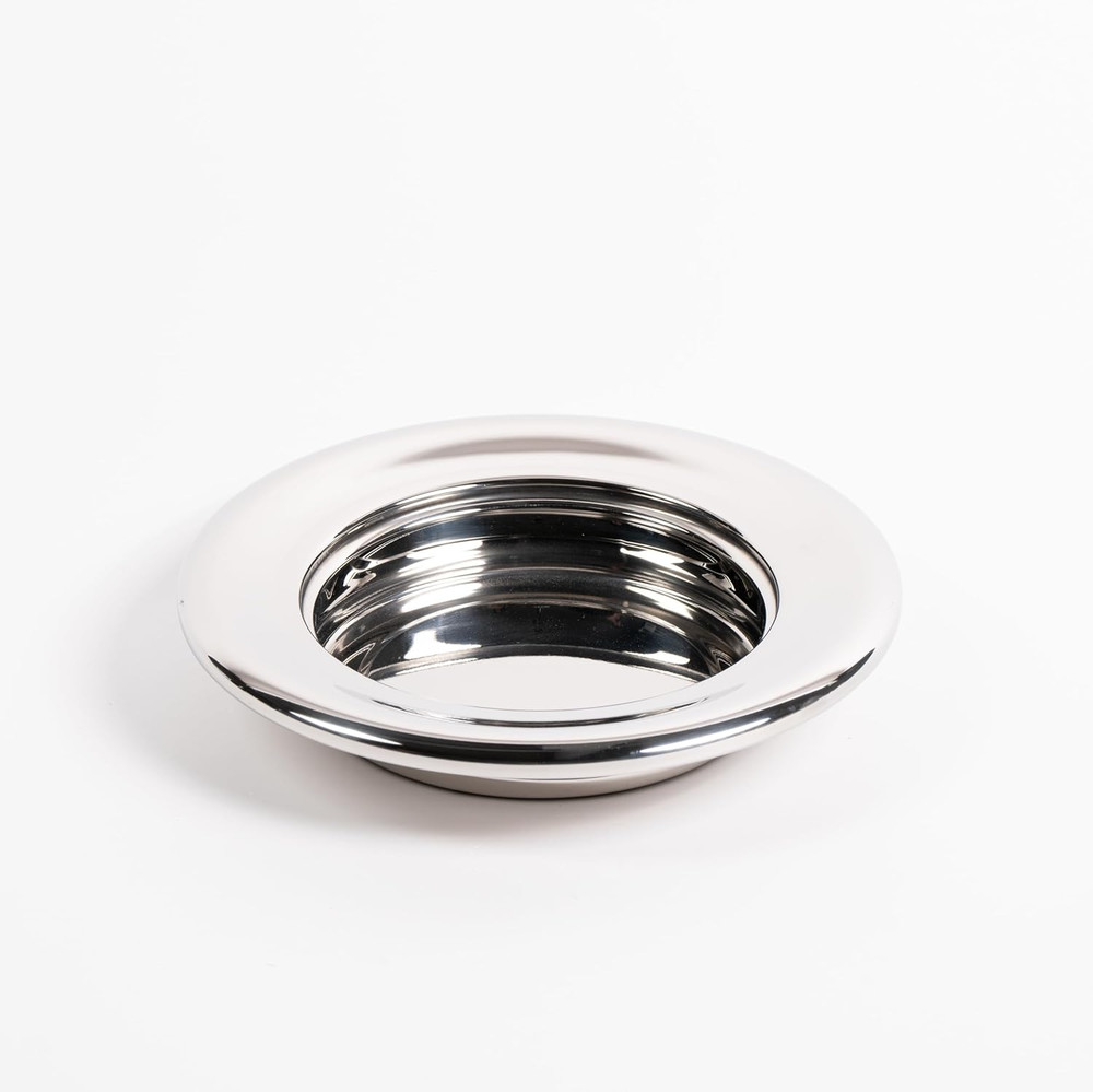 Communion Stacking Bread Plate - Silver Stainless Steel, Holds 750 Pieces