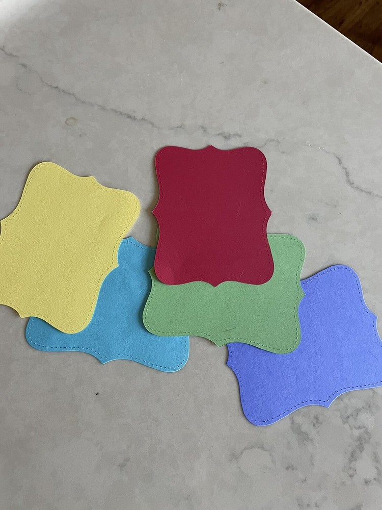 12 Stampin Up Top Note Solid Colored Cardstock Die Cuts
