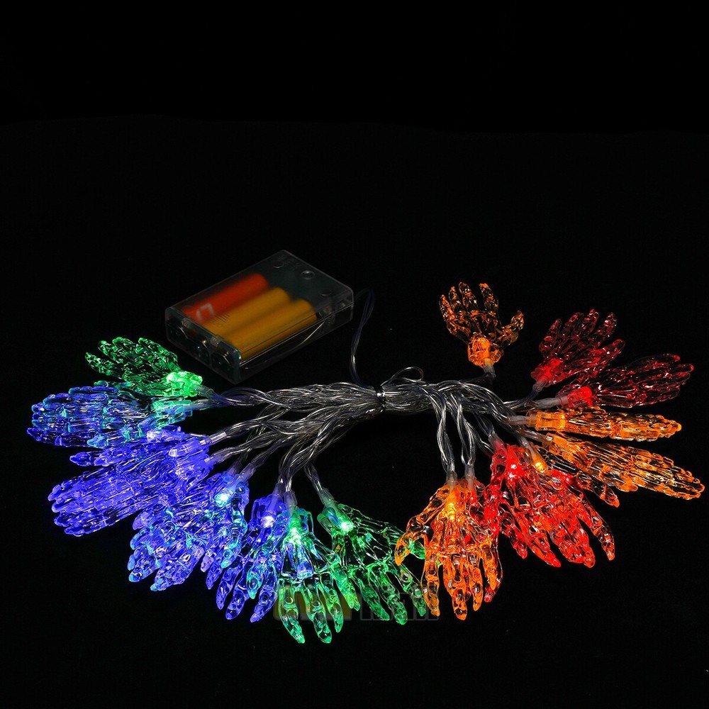Waterproof LED String Lights: Skeleton & Ghost Battery-Powered Party Decor Lamp