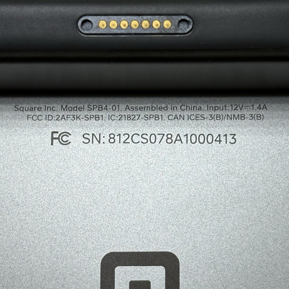 Square Register Model SPB1-01 POS w/Customer Display Card Reader SPB4-01 (Read)