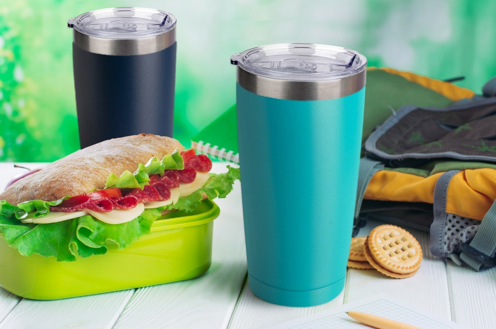 20oz Tumbler Stainless Steel Sip Lid Double Wall Vacuum Insulated Travel Bottle