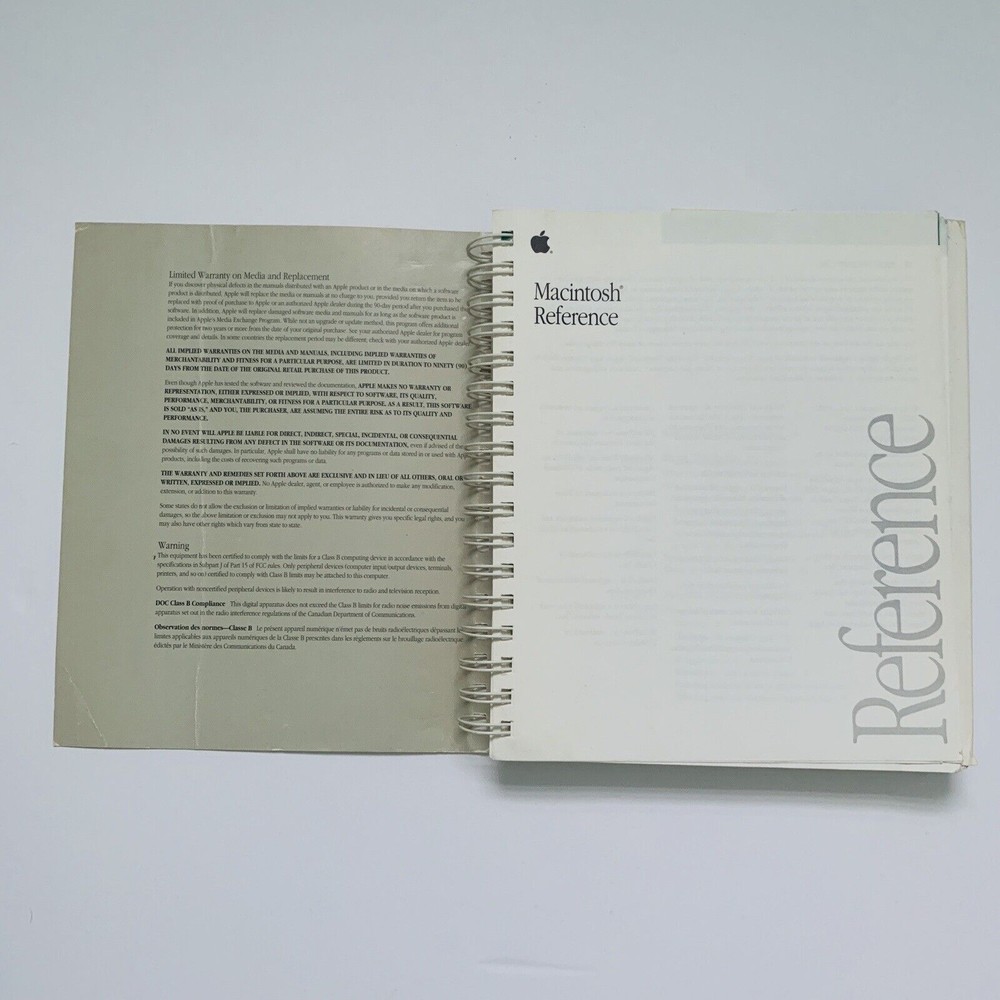 Apple Macintosh Reference Manual VTG 1990