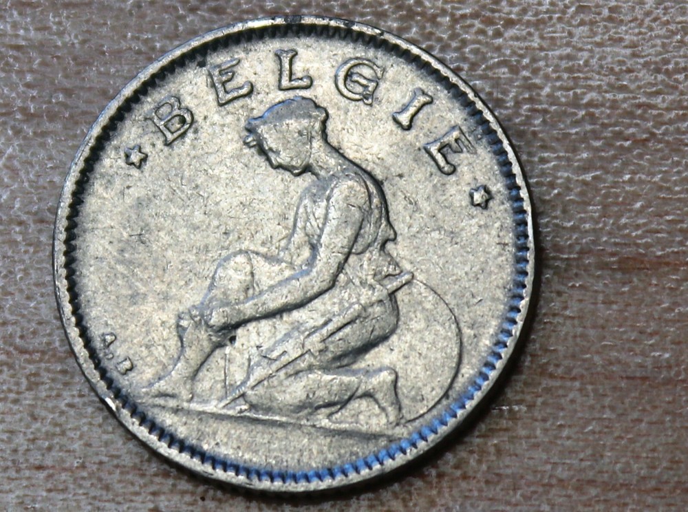 1923 Belgium 50 Centimes Dutch text