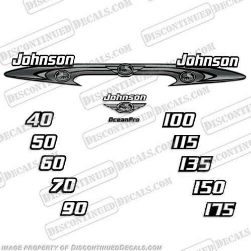Fits Johnson 90hp OceanPro Decals - Wrap Around