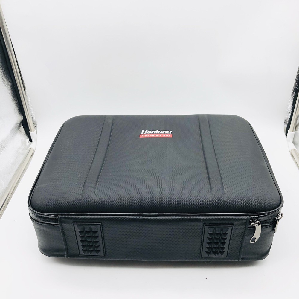 Fireproof Document Box, Hard Case Fireproof Document Organizer with Lock, Water