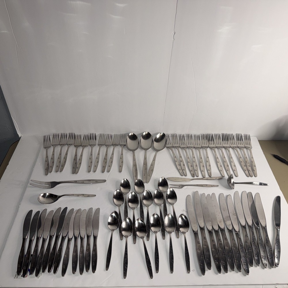 Vtg 69pc Tuscan Ware 1958 easterling floret pattern-See Pics