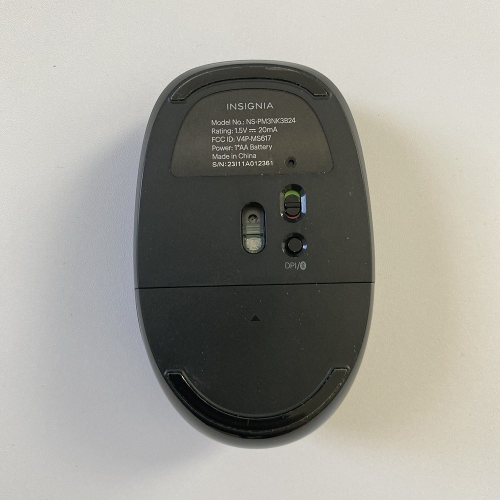 Insignia - Bluetooth 3-Button Mouse - Black