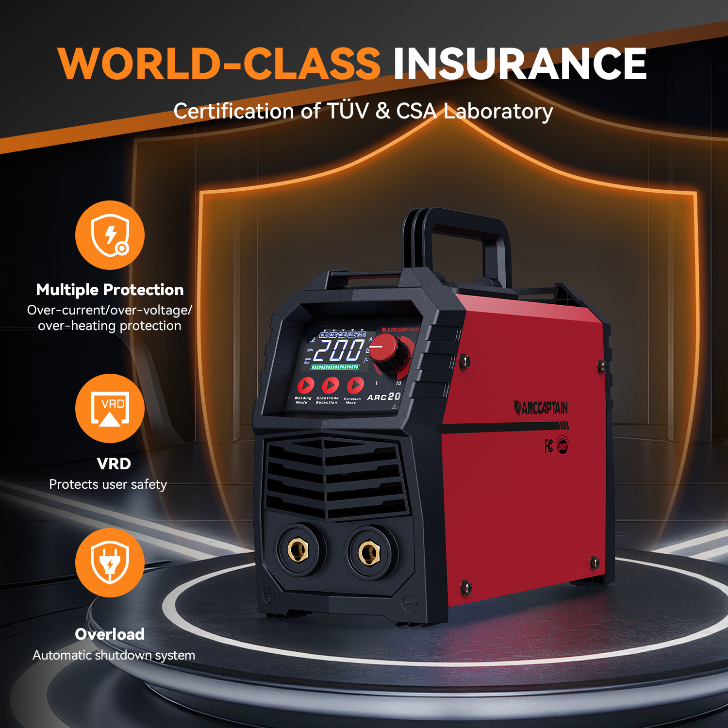 200A Stick Welder 110/220V ARC/MMA/Lift TIG Welding Machine IGBT Inverter Portab