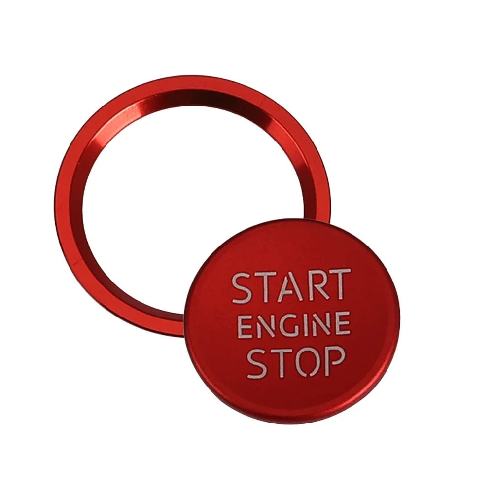 2Pcs/set Auto Engine Start Stop Button Ring Cover Case Sticker For Audi A6 B8 A