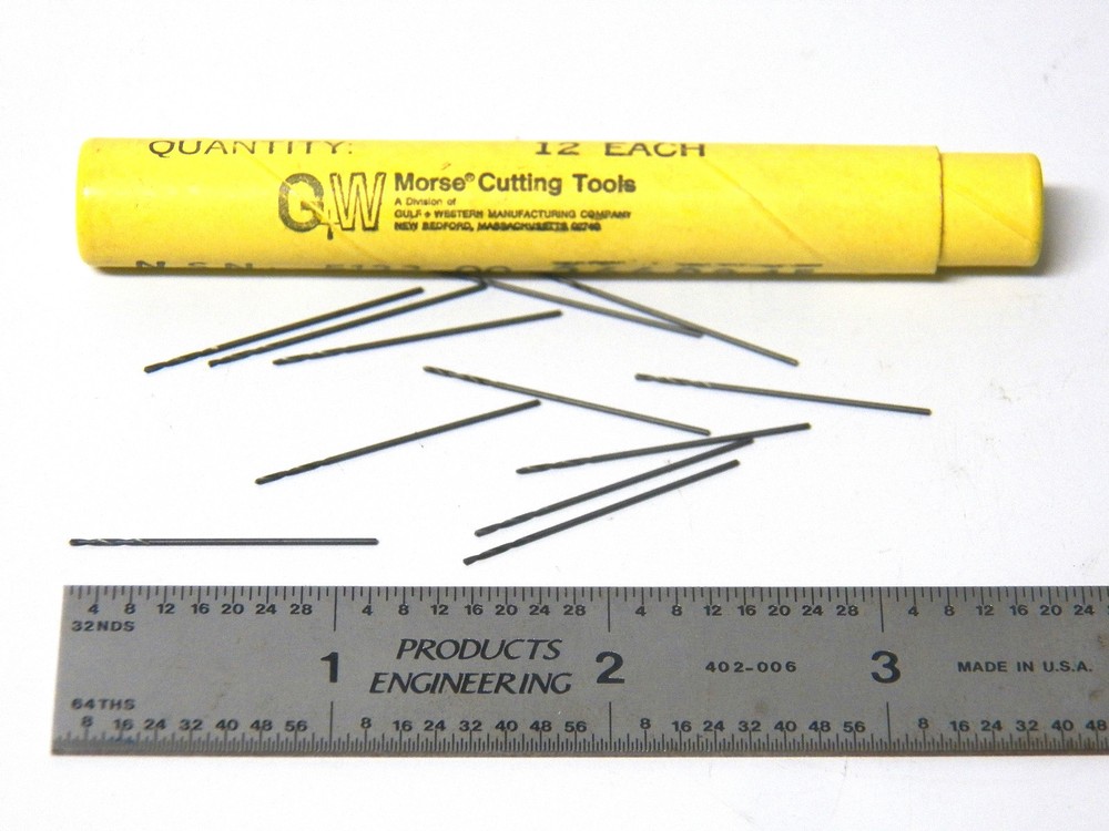 12 New Morse Cutting Tools #73 (.0240) Micro Drill Bits Pin Vice Drill Bits