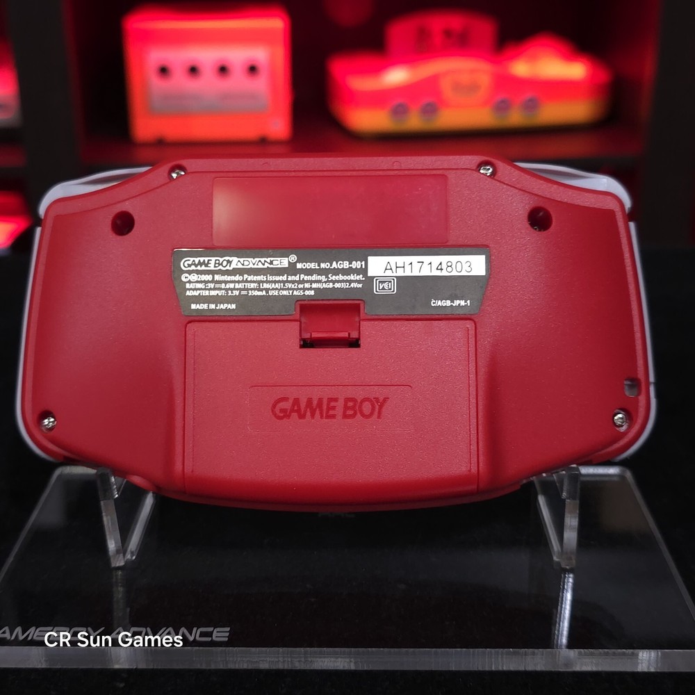 Red Game Boy Advance GBA Console with iPS V5 Backlight Backlit LCD MOD Console