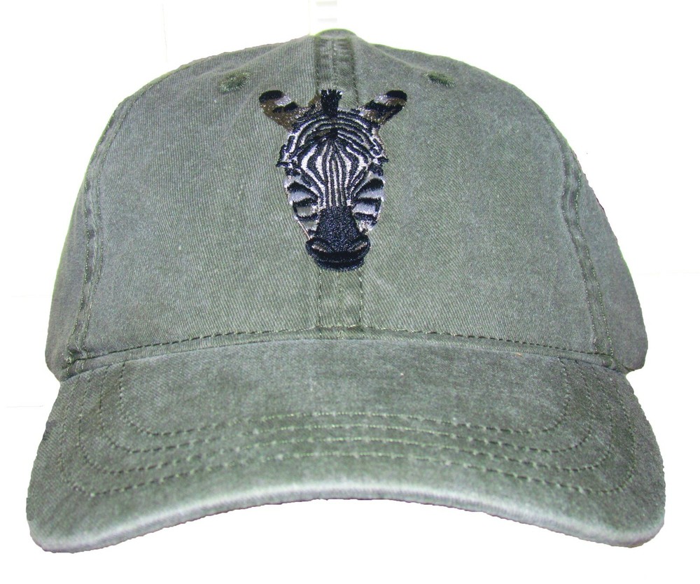 Zebra Embroidered Cotton Cap NEW