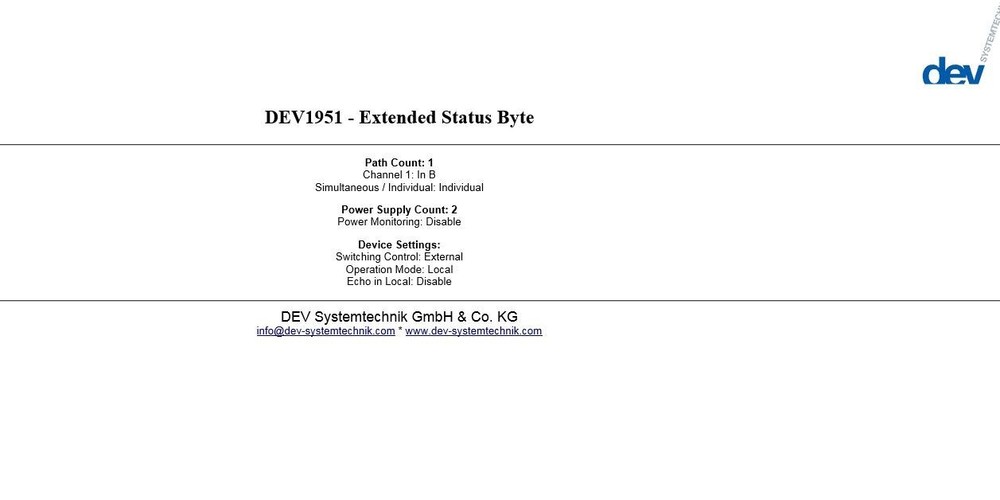 DEV Systemtechnik 1951 Universal Switch 11-0005 DPST Switch MODULE