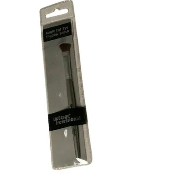 Upstage Professional Angle Cut Eye Shadow Brush Silver NEW