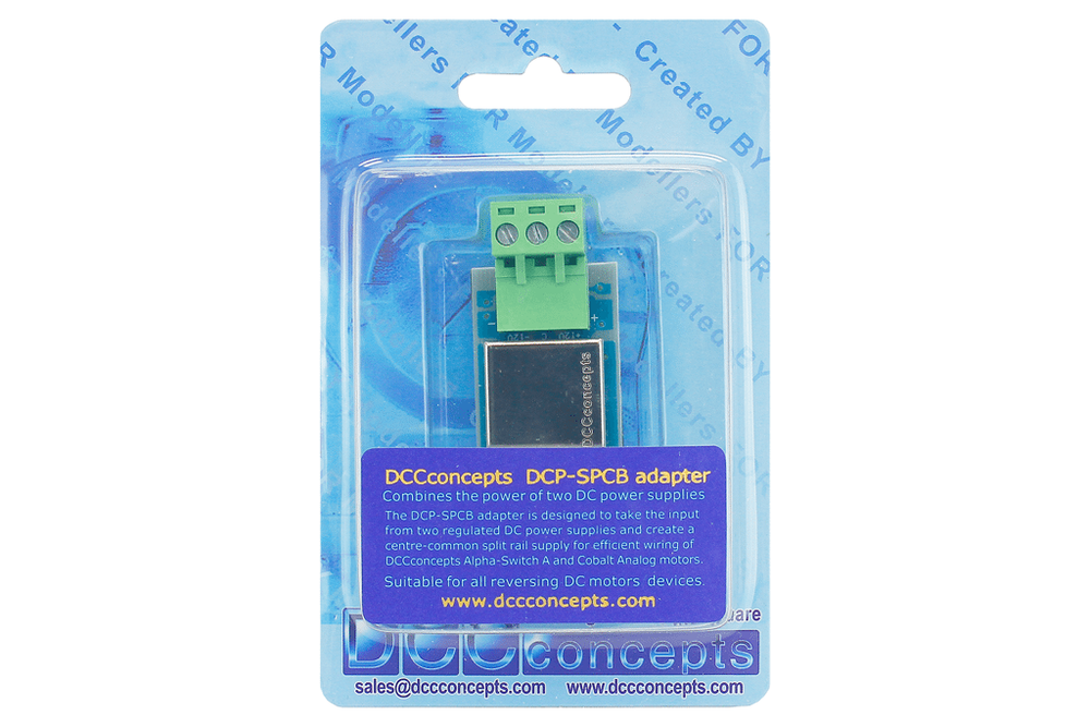 DCC Concepts ~ 12v Split-Supply PCB Only ~ Any Scale ~ DCP-SPCB