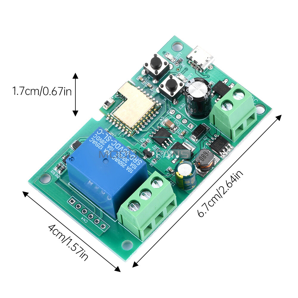 WiFi Wireless Smart Switch Home Relay Module Self-locking 5V-12V