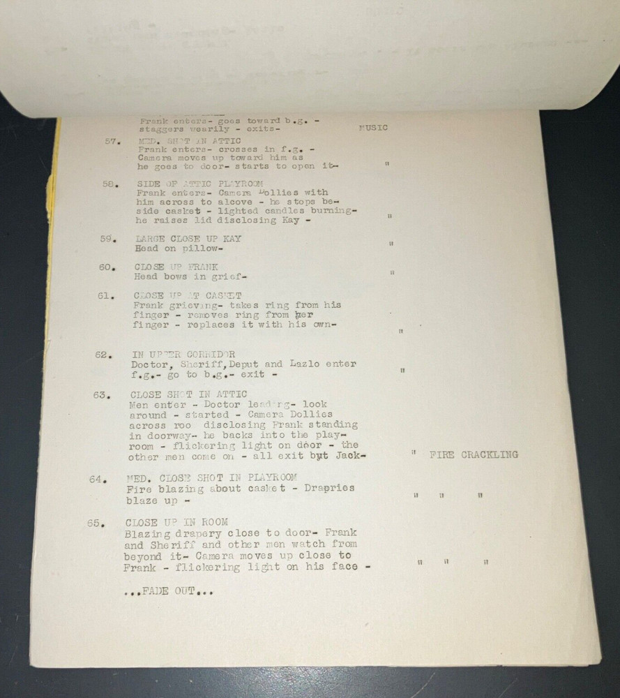 SON OF DRACULA (3/5/43) Rare Universal File Continuity Script + Trailer Script!!