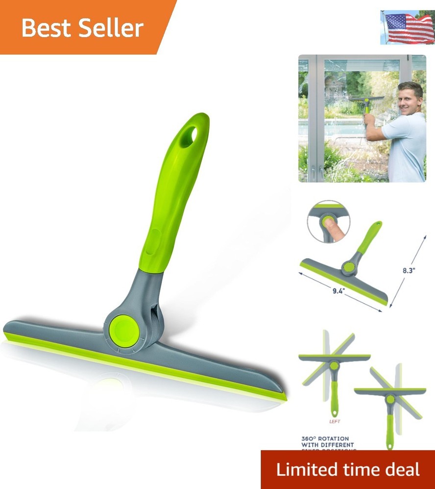 Versatile 10" Window Cleaning Squeegee – Durable Rubber Blade & Easy Grip