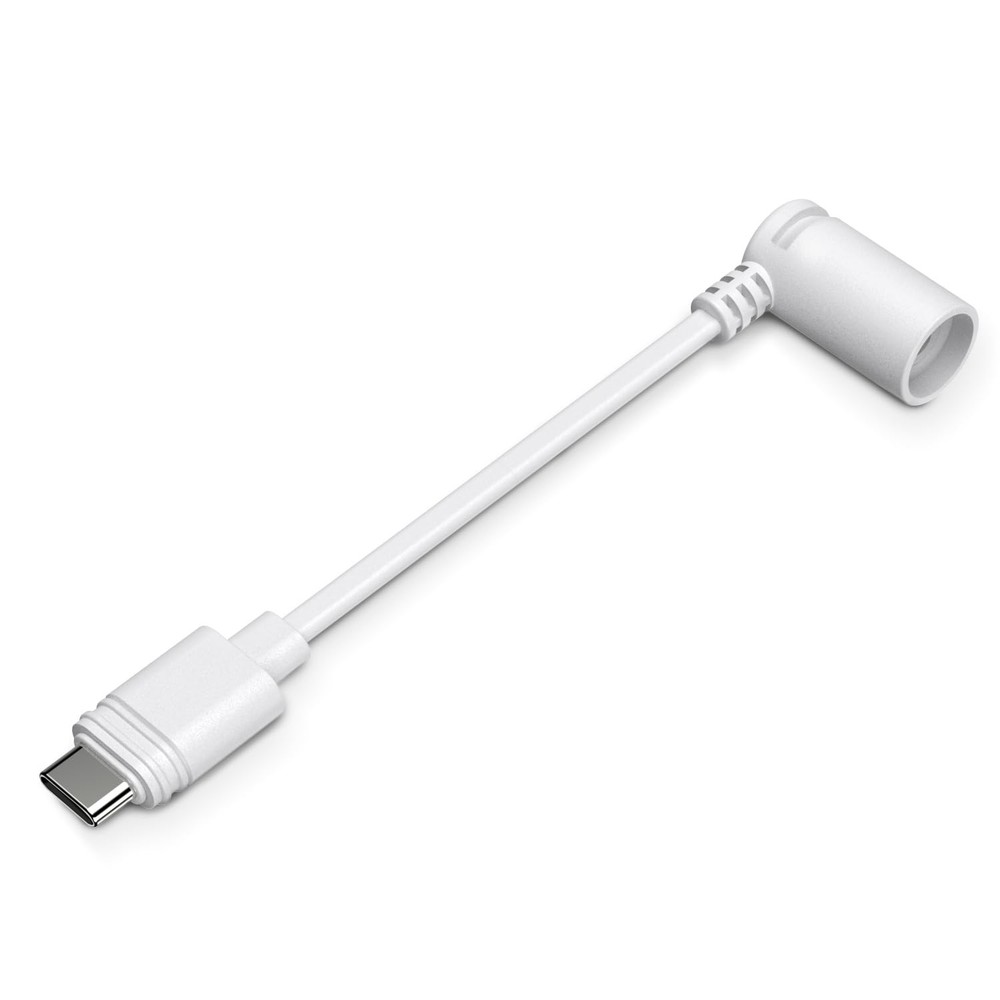 xsdtech White Ring Barrel Plug to USB-C Adapter - Compatible 10.8 cm,