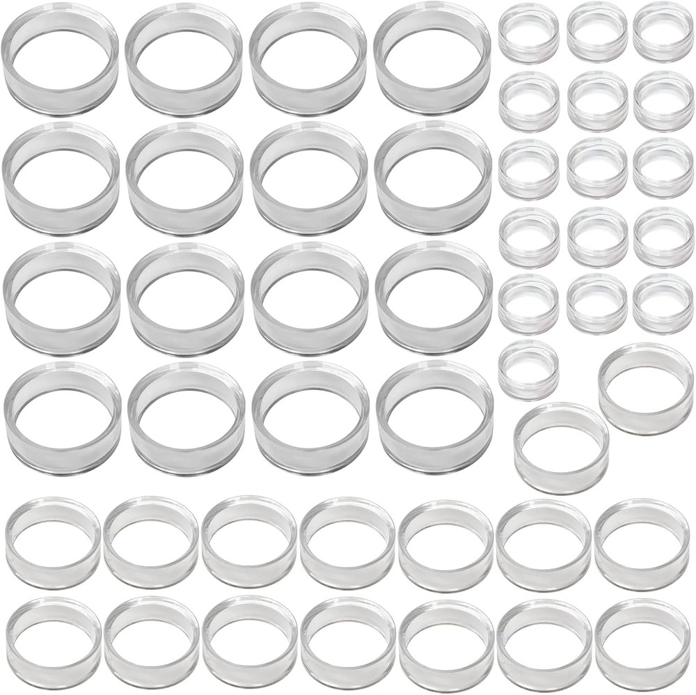 (48 Pack) Baseball Display Stand,Spheres Holder, Clear Ring, clear