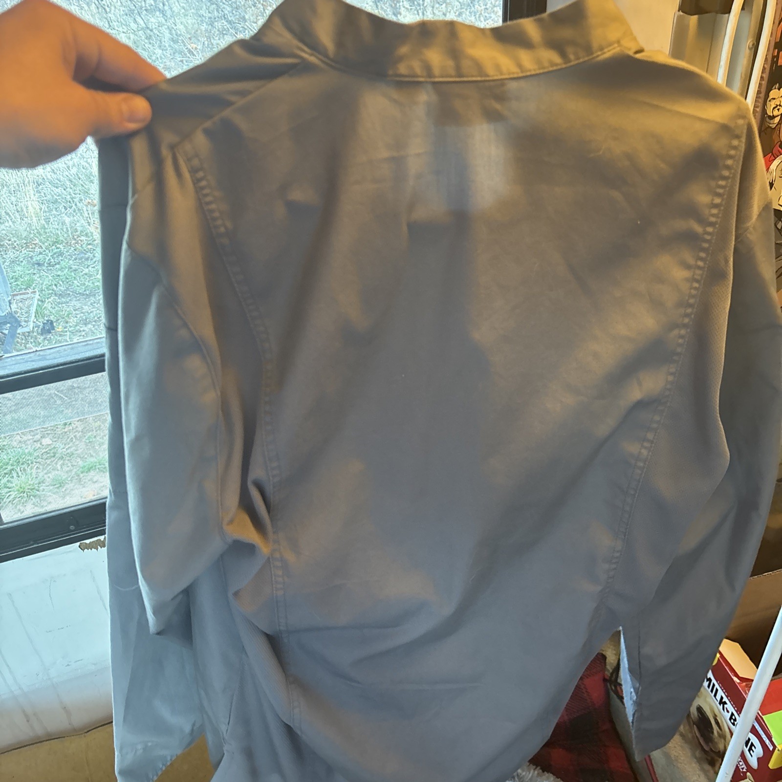 Chef Works Hartford chef coat gray unisex cook shirt, size M