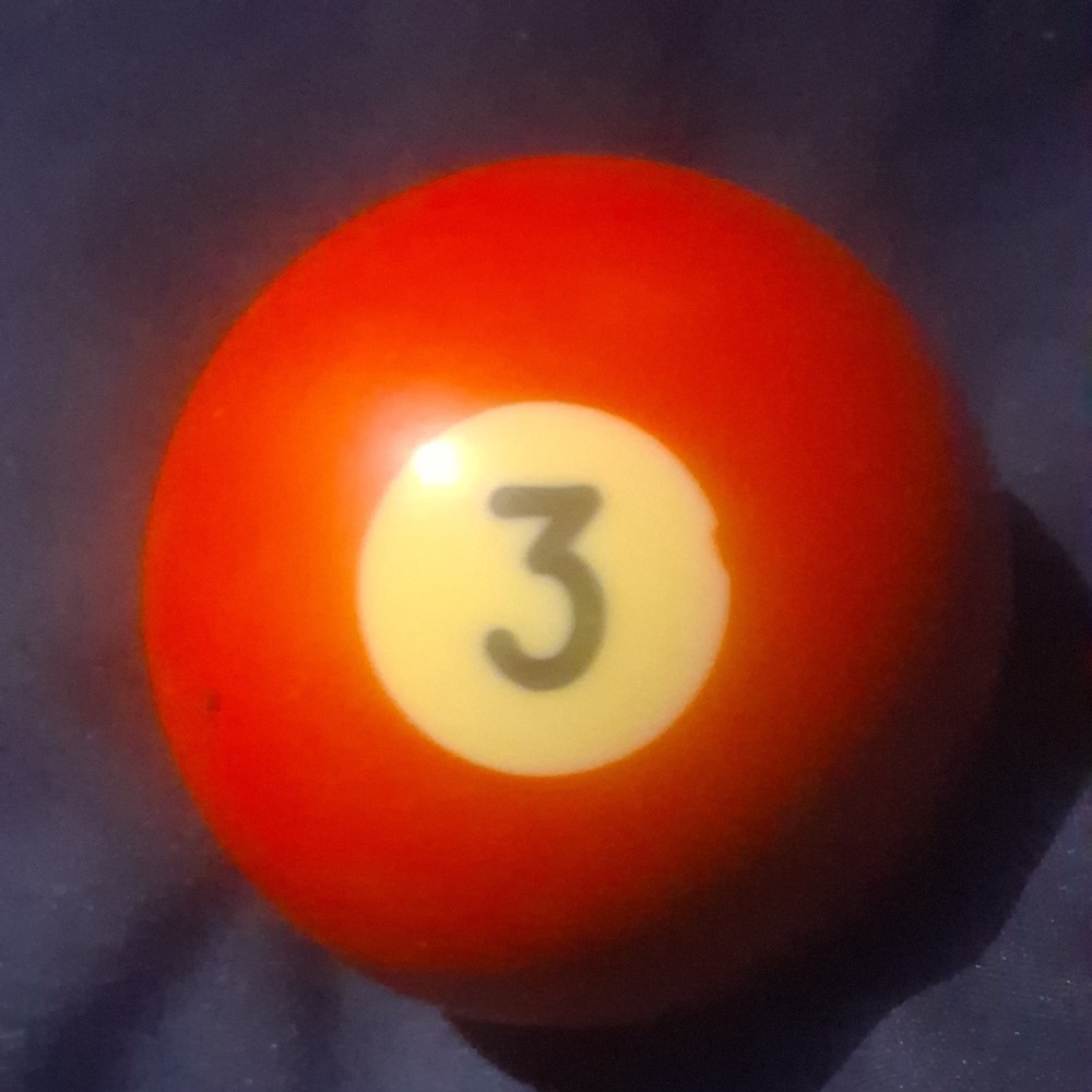 Solid Red 3 Replacement Pool Ball