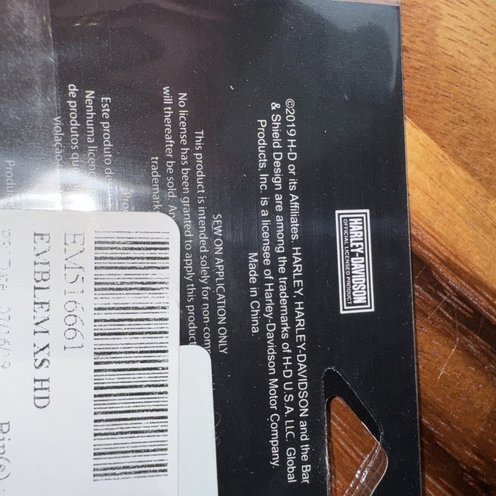 Harley Davidson Emblem Patch 2019 NIP NOS EM516661