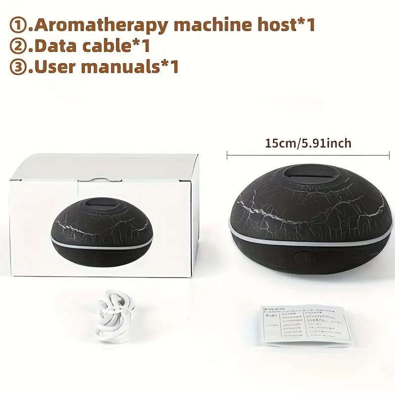 LED Light Aromatherapy Diffuser Aroma Essential Oil Air Humidifier Crack Pattern