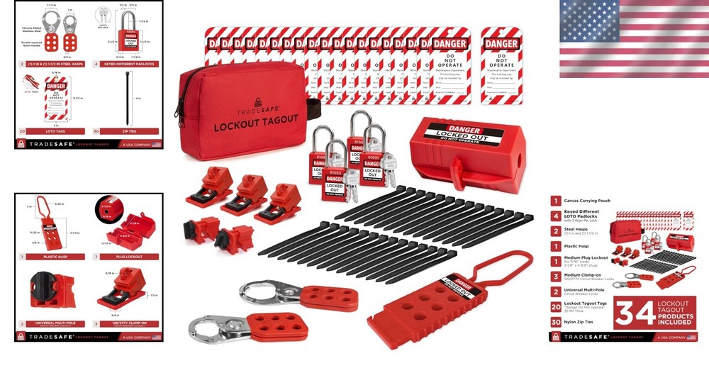 Lockout Devices Set - Secure Hazardous Energy Control